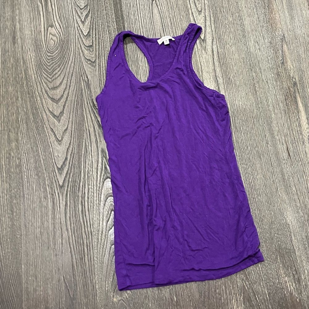 Zenana Outfitters Racerback Tank Top Scoop Neck Pullover Fitted Purple Size M